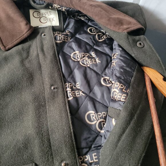 Cripple Creek Men’s L Concealed Carry Wool Melton Vest, Fully Lined and Quilted - Picture 8 of 10